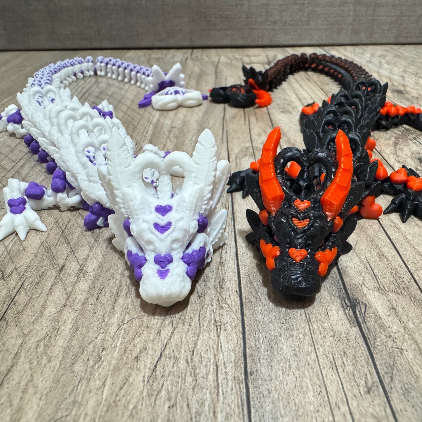 Dark and Light Heart Dragons