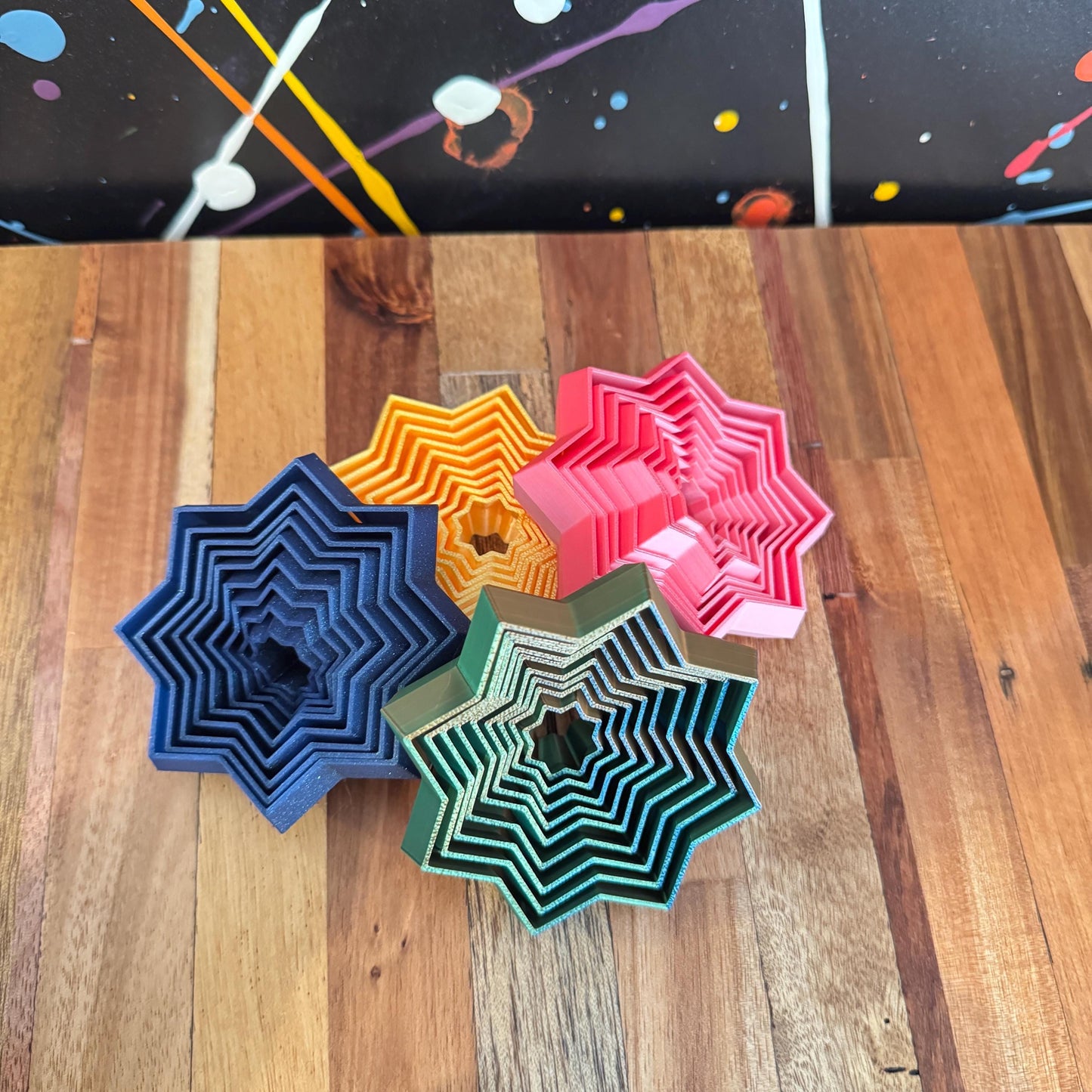 3D Articulating Fidget Stars